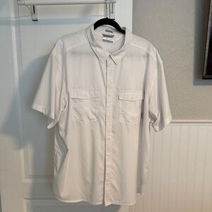 Columbia Men's White Casual Button Down Shirt